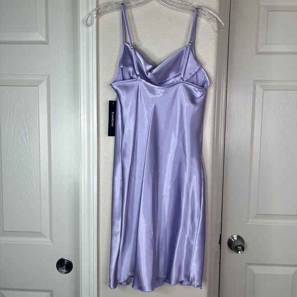 bebe Lavender Satin Cowl Neck Slip Midi Dress Women’s Size Small - Picture 5 of 10